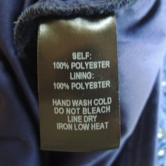 Lulus Blue Floral Lace Overlay Cocktail Sheath Dress XL - Picture 9 of 9